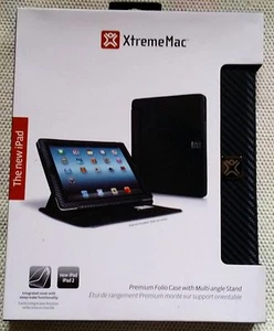 Neu im Karton ~ Extrem Kohlefaser Folio Case mit Multi Winkel Gehäuse/Ständer für iPad - kostenloser Versand - Bild 1 von 3