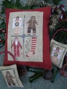 FOUR SQUARE CHRISTMAS SAMPLER CROSS STITCH CHART-HOMESPUN ELEGANCE - Picture 1 of 1