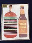 NIP Papyrus Bird & Quill Happy Fathers Day Card $5.25 Craft Beer Cheers Father's