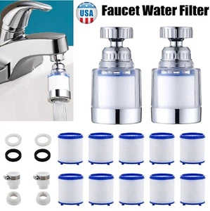 2×Faucet Water Filter System Kitchen Sink Mount Filtration Tap Purifier Clean US - Picture 1 of 15