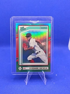 2024 Donruss Ceddanne Rafaela Aqua /25 Rated Prospect #128 - Image 1 of 2