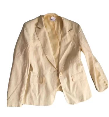 Chadwick’s Classic Size 6 Jacket 53% Linen 47% Rayon Long 26” Long Sleeve Button - Image 1 of 4