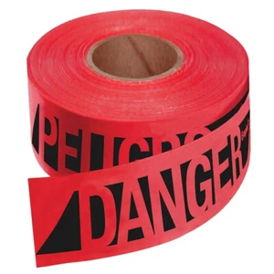 EMPIRE - Reinforced Red "Danger" Barricade Tape 500' - Picture 1 of 1