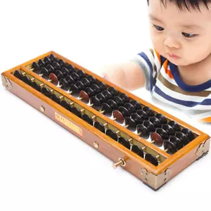 Wooden 13 Digits Wooden Abacus Soroban Beads Kid School Learning Tool Chinese - Picture 1 of 12