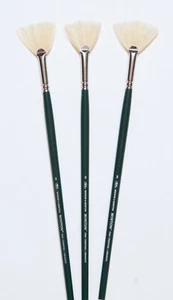 Winsor Newton Sizes 1,3,5 Hog Hair Fan Brush Set LIST $56 .00 NOW $24.95 - Picture 1 of 1