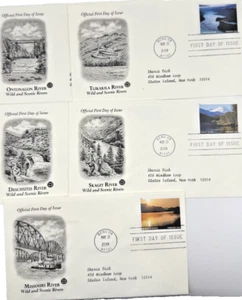 Wild And Scenic Rivers / FDC First Day Of Issue Envelopes, Stamps / Lot Of 6 - Picture 1 of 7