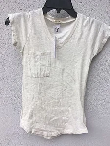 $40 NWT LA Made Brand Solid Gray Basic Pocket Soft Tee Size 10 - Picture 1 of 2