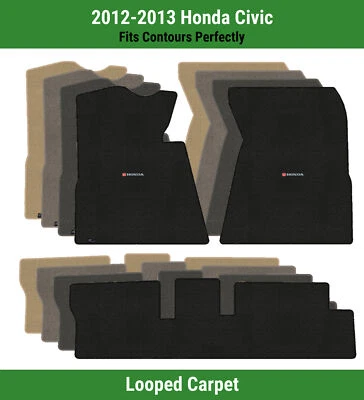 Alfombrillas delanteras y traseras Lloyd Loop para Civic '12-13 con combo Honda H & Word rojo y negro Foto 1 de 4
