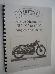 Vincent Rapide,Black Shadow,Black Lighning & Comet Service Manual-NEW - Picture 1 of 7