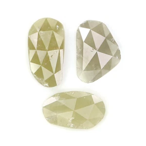 2.28 CT Natural Loose Slice Cut Diamond 9.80 MM Grey Color Slice Diamond LQ2635 - Picture 1 of 8