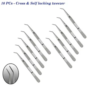 Dental Pinzas para Curaciones 10 PCs Self Locking Tweezers Surgical Dentistry CE - Imagen 1 de 4