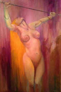 LEON GOODMAN LIMITED EDITION OF PAINTING Valkyrie Thor odin "Viking Volva seer" - Picture 1 of 1
