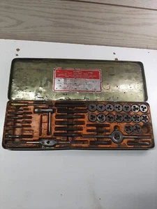 38 Piece Tap and Die Set Steel Made in Japan National Coarse, Fine, Pipe Combo - Picture 1 of 8