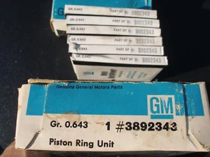 NOS GM 3892343 Piston Rings 1966-1971 Chevy All 6 Cylinder 1/16" Standard STD - Bild 1 von 6
