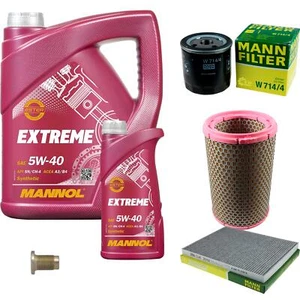 MANN Inspektionspaket 6 L MANNOL Extreme 5W-40 für Alfa Romeo 166 2.4 JTD - Bild 1 von 12