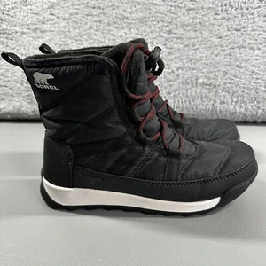 Sorel Boots Women 3 Black Whitney Ly5377-010 Fleece Lined Lace Cynch Winter Snow - Picture 1 of 10
