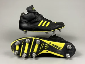 Scarpe da rugby Adidas Flanker vintage anni 80 taglia UK 13 US 13,5 scarpe da calcio - Foto 1 di 8