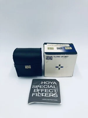 Hoya 49mm close-up lens filters - set of 3 in leather case - Image 1 of 4