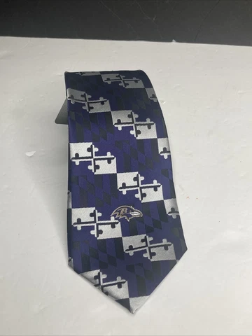 Mens purple Baltimore Ravens NFL neck tie puzzle pieces Design *NEW Cover