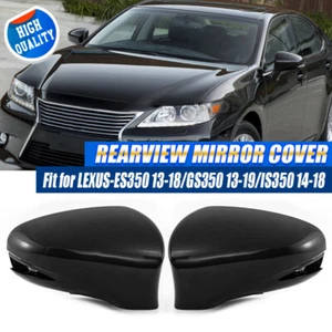 Tapas de cubierta de espejo retrovisor exterior negras para 2013-2015 GS350 IS350 2014-18 ES350 2013-2018 - Imagen 1 de 15