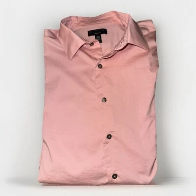 Alfani Slim Fit Mens Button Up Shirt Pink Long Sleeves Collared Business Casual - Image 1 of 4