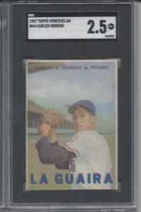 1967 Topps Venezuelan Baseballkarte #64 Carlos Moreno La Guaira SGC 2.5 - Bild 1 von 2