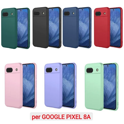 OBASTYLE Cover Custodia Silicone Protezione Camera GOOGLE PIXEL 8A Morbido COLORATE