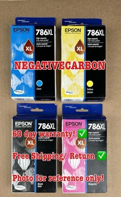 4-PACK EPSON GENUINE 786XL BLACK & COLOR INK (NO RETAIL BOX) WORKFORCE WF-5690 - Image 1 of 3