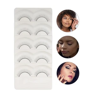 5 Pairs Eyelash Training Kit Strips Fake Lashes Practice for Mannequin - Picture 1 of 9