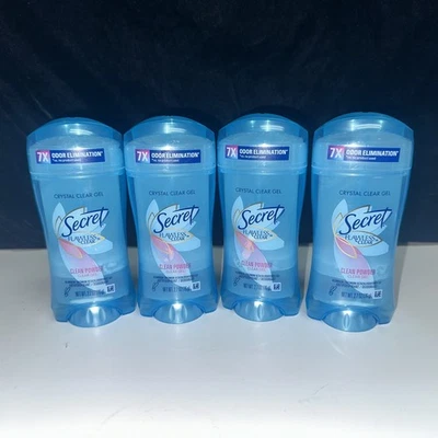 4 Secret CLEAN POWDER Flawless Clear Antiperspirant Deodorant Women Clear Gel - Image 1 of 4