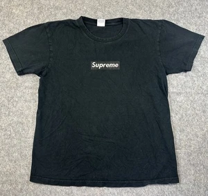 Vintage Supreme Box Logo Tee T-Shirt Black Size Large Y2K 2000s RARE - Picture 1 of 5