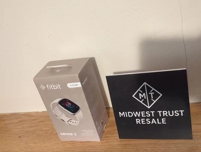 Reloj Inteligente Fitbit Sense 2 Avanzado Salud y Fitness, Blanco Lunar/Platino 24mm Foto 1 de 4