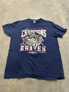 Atlanta Braves Navy 2021 World Series Champions Franchise Guys T-Shirt Gr. L - Bild 1 von 4