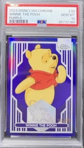 2023 Topps Disney 100 Chrome Winnie The Pooh Purple Refractor /299 PSA 10 - Picture 1 of 2