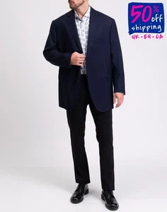 RRP€950 PAL ZILERI Wool Blazer Jacket IT64 US54 5XL Striped Single-Breasted  - Picture 1 of 11