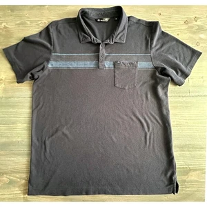 Travis Mathew Gray Polo Pima Cotton Blend Striped Chest Pocket Golf Men Size 2XL - Picture 1 of 8