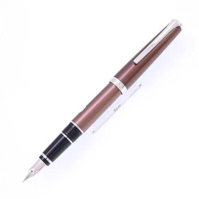 PILOT Fountain Pen Erabo Brown Brass Nib SM 14K Writing instrument Tool - Image 1 of 4