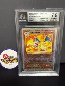 BGS 7.5 Charizard Reverse #3/110 Legendary Collection Englisch Pokemon - Bild 1 von 2