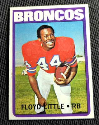 Sharp 1972 Topps #50 Floyd Little Denver Broncos Football Card-EX+/NM - Image 1 of 2