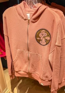 Disney Parks Hoodie Womens Pink Gold Aladdin Jasmine Rajah Zipper Small New - Picture 1 of 5