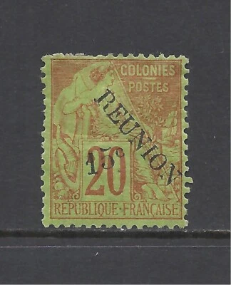 REUNION SCOTT 30 MH FINE - 1891 15c on 20c RED/GREEN COMMERCE ISSUE - Image 1 of 2