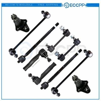 10pcs Front & Rear Sway Bars Ball Joints Tie Rods For 2001 2002 2003 Toyota RAV4 - Image 1 of 4