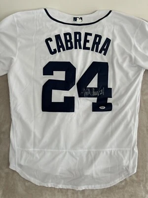 Miguel Cabrera Autographed Signed Jersey Detroit Tigers - PSA Majestic - Image 1 of 4