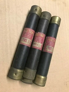 LOT of 3 - Buss Fusetron FRS-R-1 FRS-1 A dual element time delay 1 amp 600V fuse - Picture 1 of 1