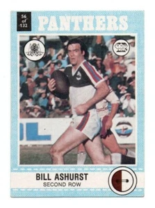 1977 Nrl Rugby League Scanlens (56) Bill ASHURST Panthers - Picture 1 of 2