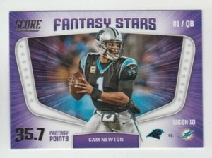 Cam Newton 2018 SCORE FANTASY STARS INSERT #16 CAROLINA PANTHERS - Picture 1 of 1