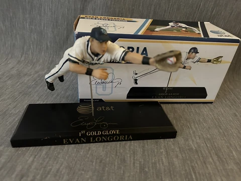 Tampa Bay Rays Evan Longoria First Gold Glove Figurine new in box Cover