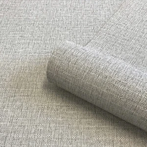 Papel pintado liso texturizado efecto tela gris plateado de lujo 8103 - Imagen 1 de 2