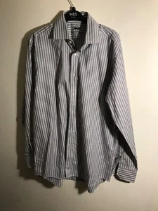 Langarmhemd Paul Costelloe, kariert (weiß und grau) Gr. L, 16,5 - Bild 1 von 11