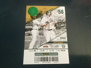 Oakland A’s Athletics 2017 BIGLIETTO STUB 31/07/17 VS GIANTS~Carlos Moncrief PRIMA H - Foto 1 di 1